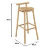 1 bar, 1 parasol and 2 stools with bamboo backrests | Vital Collection