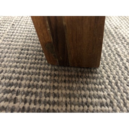 Table à manger jardin 220cm bois teck recyclé pieds tréteaux | SECONDE VIE