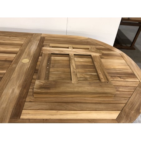 Table ovale double extension 200/300*120 | SECONDE VIE