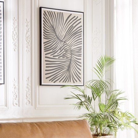 Wall decoration B - 63x93cm in Japanese paper, black frame | SECOND-HAND