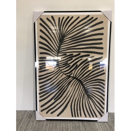 Décoration murale B - 63x93cm en papier japonais, cadre noir | SECONDE MAIN