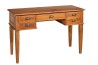 SECOND-HAND - Brown teak wood desk with 5 drawers