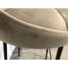 SECOND-HAND - Set of 2 camel velvet bar stools, seat height 80 cm