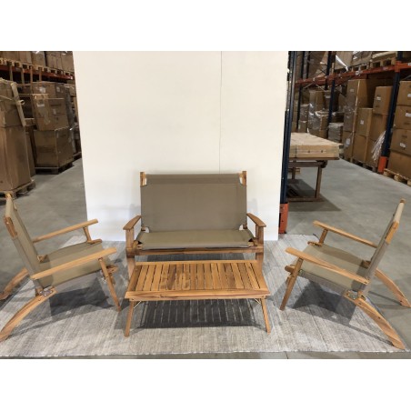 VICTOIRE Acacia Wood Garden Furniture Set for 4 People - Outdoor Patio Set