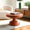 Table basse ronde 60cm en fer couleur marron mat | Hortense