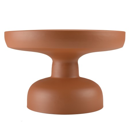 60cm round coffee table in matt brown iron | Hortense
