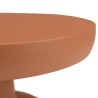 60cm round coffee table in matt brown iron | Hortense