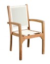 Ensemble de 2 fauteuils de jardin en bois teck