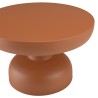 60cm round coffee table in matt brown iron | Hortense