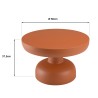 60cm round coffee table in matt brown iron | Hortense