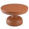 Table basse ronde 60cm en fer couleur marron mat | Hortense