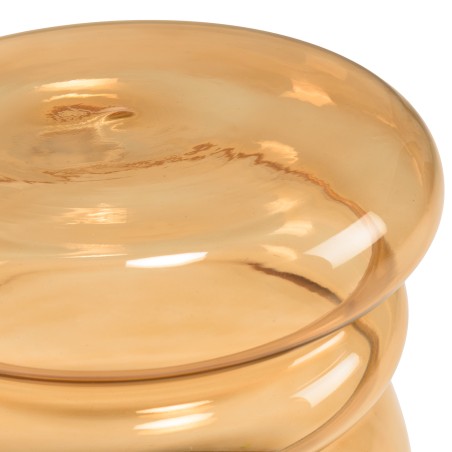 Light brown smoked glass designer side table | Hortense Collection