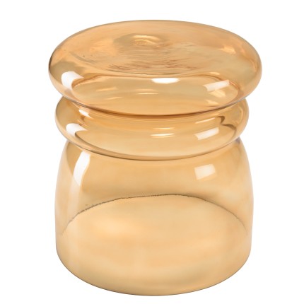 Light brown smoked glass designer side table | Hortense Collection