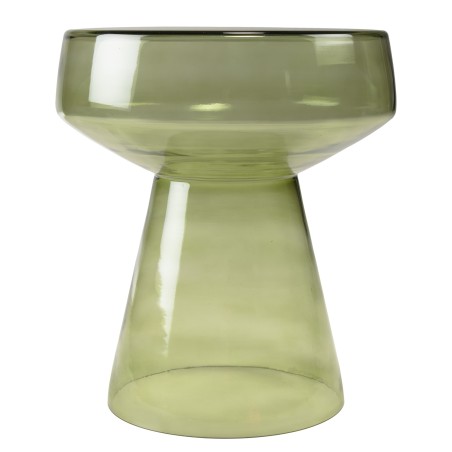 Table d'appoint design en verre transparent couleur vert | Collection Hortense