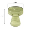 Designer side table in transparent green glass | Hortense Collection