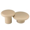 Set of 2 mushroom-shaped coffee tables in matt beige iron | Hortense Collection