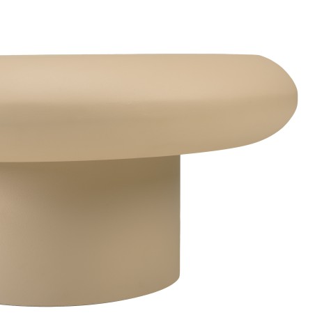 Set of 2 mushroom-shaped coffee tables in matt beige iron | Hortense Collection