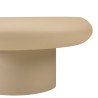 Set of 2 mushroom-shaped coffee tables in matt beige iron | Hortense Collection