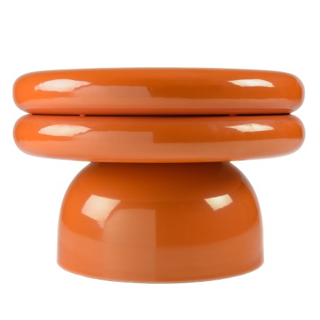 Table d'appoint design en fer couleur orange fluo | Collection Hortense