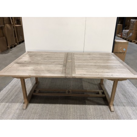 SECOND HAND - Garden table for 10/12 people - rectangular extendable 200/300 x 120 cm in teak wood
