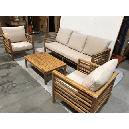 Salon de jardin 5 places en acacia | Seconde vie