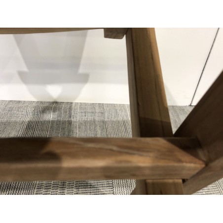 SECONDE MAIN - Fauteuil pliant textilène couleur taupe