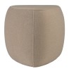 Pebble-shaped pouffe no. 1 in dark beige velvet-effect fabric | Leopold Collection