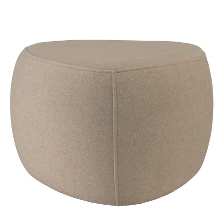 Pebble-shaped pouffe no. 2 in dark beige velvet-effect fabric | Leopold Collection