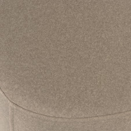 Pebble-shaped pouffe no. 2 in dark beige velvet-effect fabric | Leopold Collection
