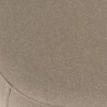 Pouf forme galet n°3 en tissu effet velours beige foncé  | Collection Leopold