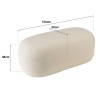 Beige small loop fabric bench | Leopold Collection