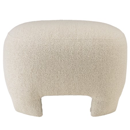 Pouf forme design n°1 en tissu petite bouclette beige | Collection Leopold