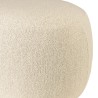 Pouf forme design n°2 en tissu petite bouclette beige  | Collection Leopold