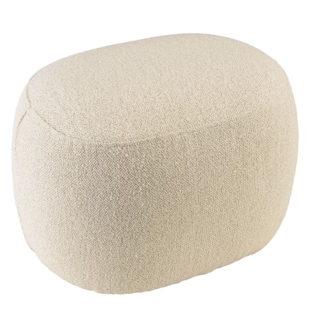 Designer pouffe no. 2 in beige small terry cloth | Leopold Collection
