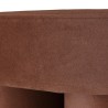 Pouf en tissu effet velours marron | Collection Leopold