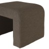 Pouf en tissu petite bouclette taupe foncé | Collection Leopold