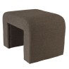 Dark taupe small loop fabric pouffe | Leopold Collection
