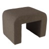 Dark taupe small loop fabric pouffe | Leopold Collection