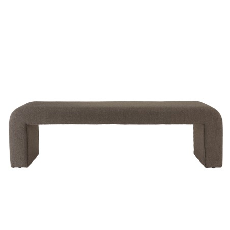 Banc en tissu petite bouclette taupe foncé | Collection Leopold