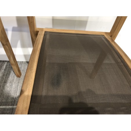 Set of 2 stackable armchairs in taupe-coloured textilene | Second Life