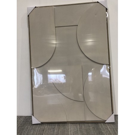 SECONDE MAIN - Décoration murale formes abstraites beiges en relief