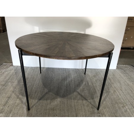 Round dining table 120x120cm made from recycled wood | Second-hand