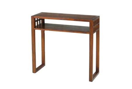 LAUREN Brown Rectangular Console Table - Modern Mindi Wood Furniture
