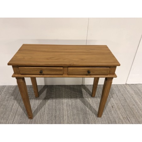 Brown teak desk with 2 drawers | Second Life