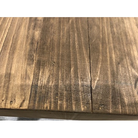 SECONDE MAIN - Table basse marron scandi rectangulaire 4 tiroirs bois