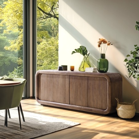 Buffet 4 portes en bois de mindi | Collection Romy | Macabane