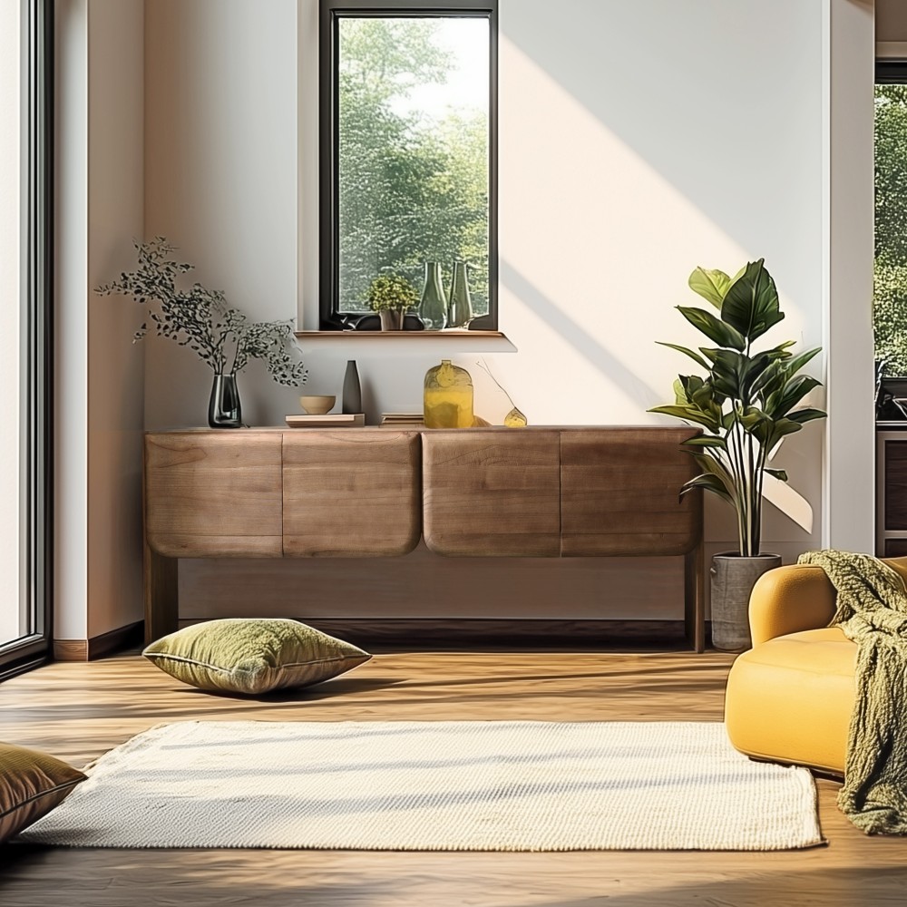 Buffet 4 tiroirs en bois de mindi | Collection Romy | Macabane