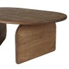140cm organic-shaped coffee table in mindi wood | Romy Collection