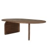 140cm organic-shaped coffee table in mindi wood | Romy Collection