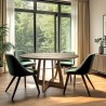 140x140cm round dining table in mindi wood | Romy Collection